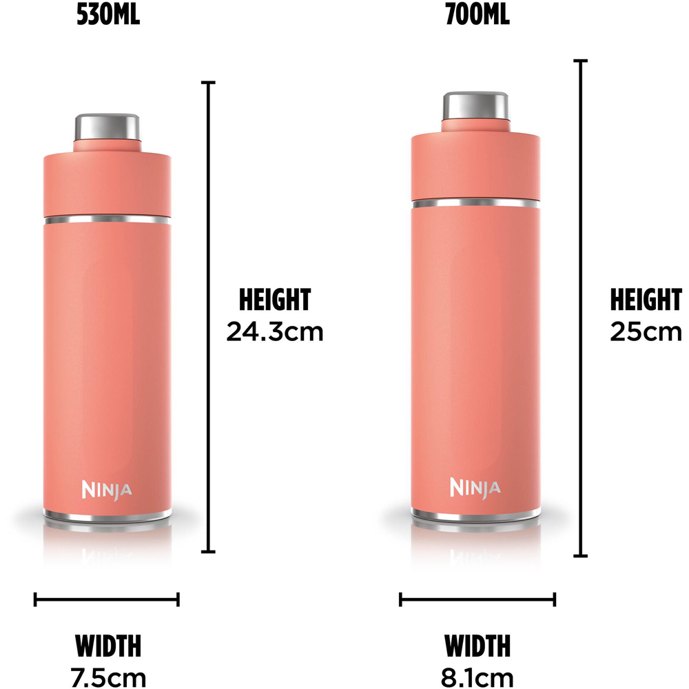 Ninja Thirsti Coral Travel Bottle 700ml Image 9
