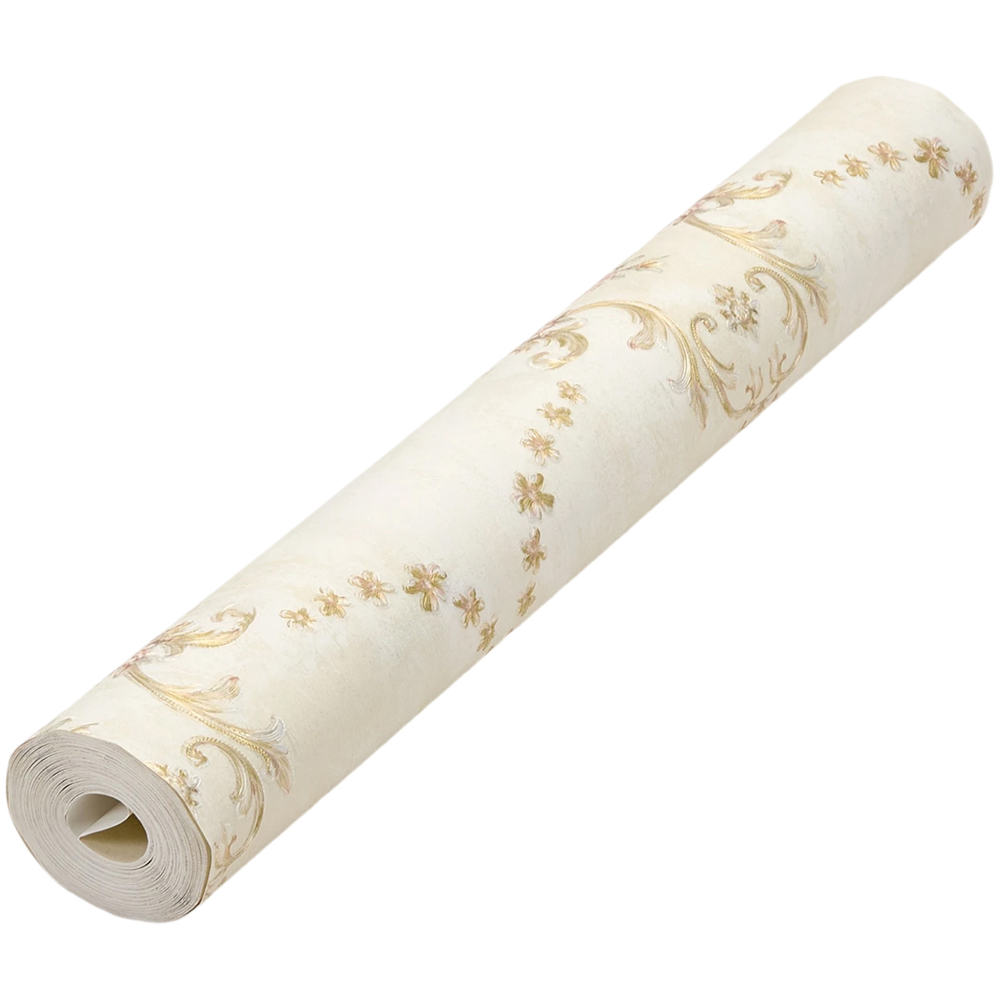 Living and Home Floral Pattern 3D Embossed Cream Non-Pasted Non-Woven Wallpaper Image 3