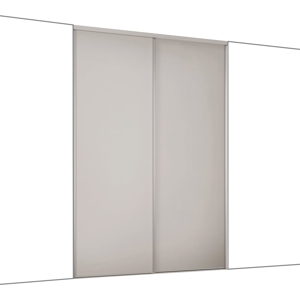 Spacepro Classic 2 Door Dove Grey Panel Sliding Wardrobe Kit 1793mm Image 1