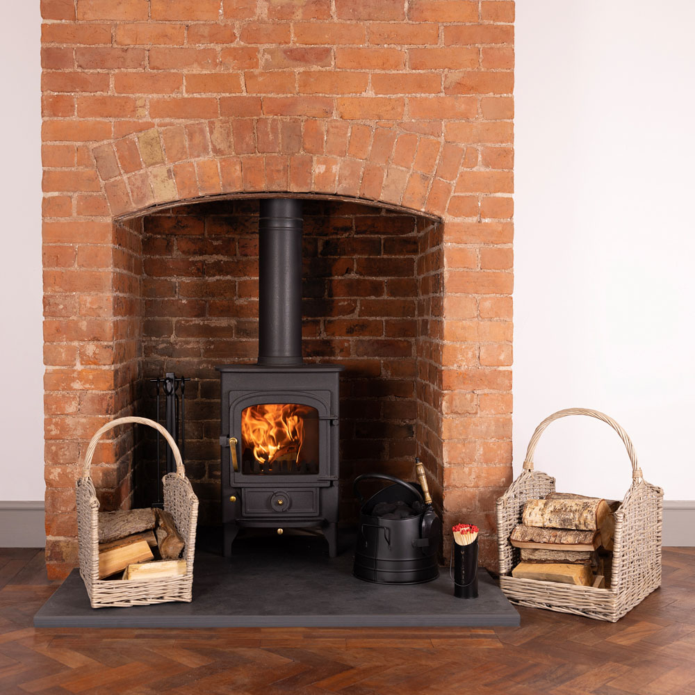 Charles Bentley Snug Wicker Oval Open Ended Log Basket Set of 2 Image 7