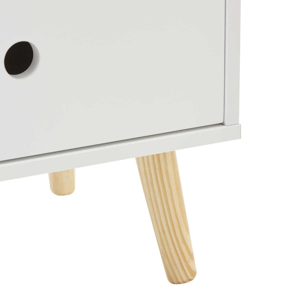 Liberty House Toys 3 Drawer White and Wood Kids Storage Cabinet Image 6