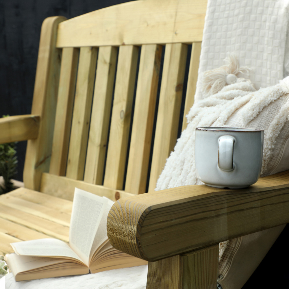 Mercia Carlton 2 Seater Timber Garden Bench Image 4