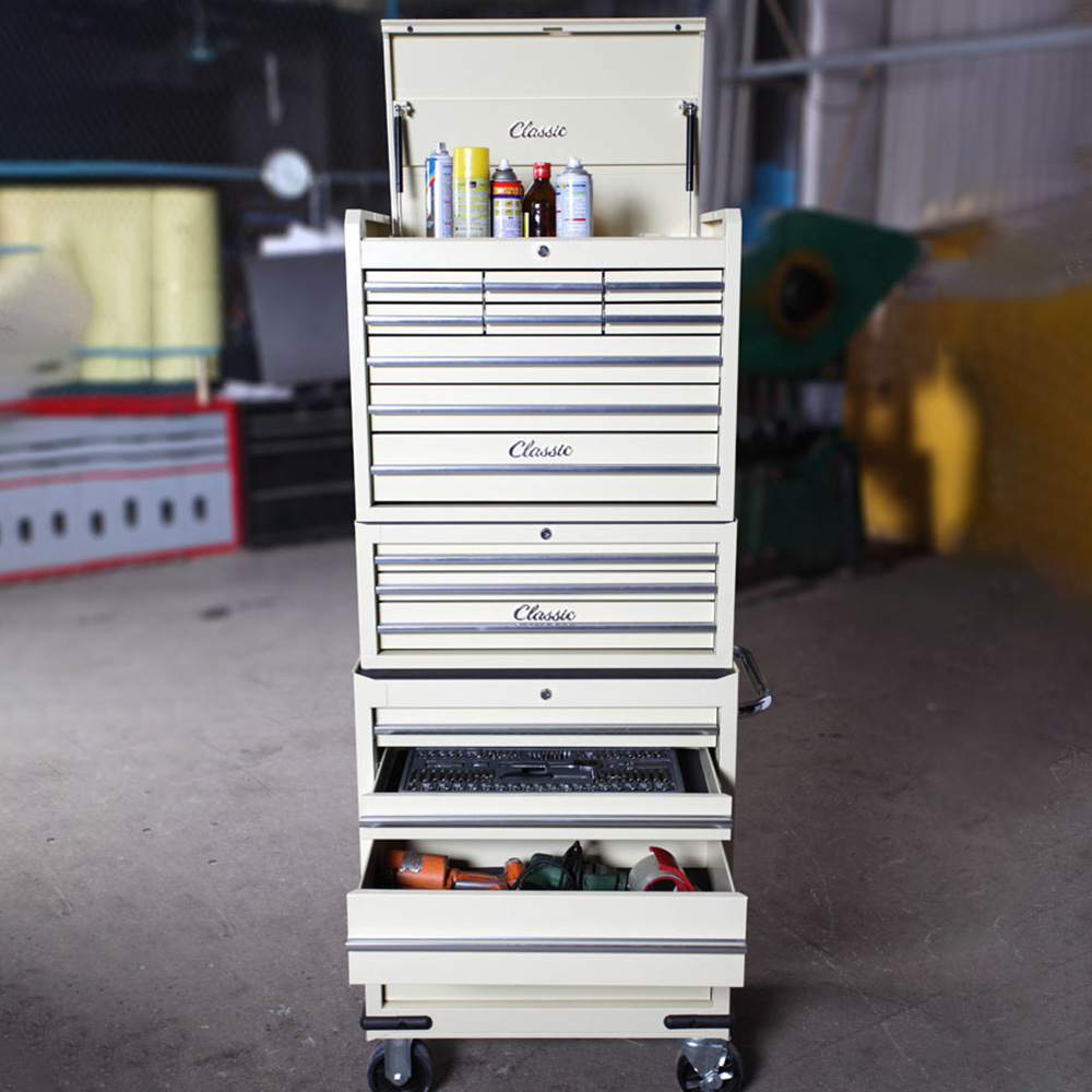Hilka 16 Drawer Classic Tool Chest and Cabinet Set Image 5