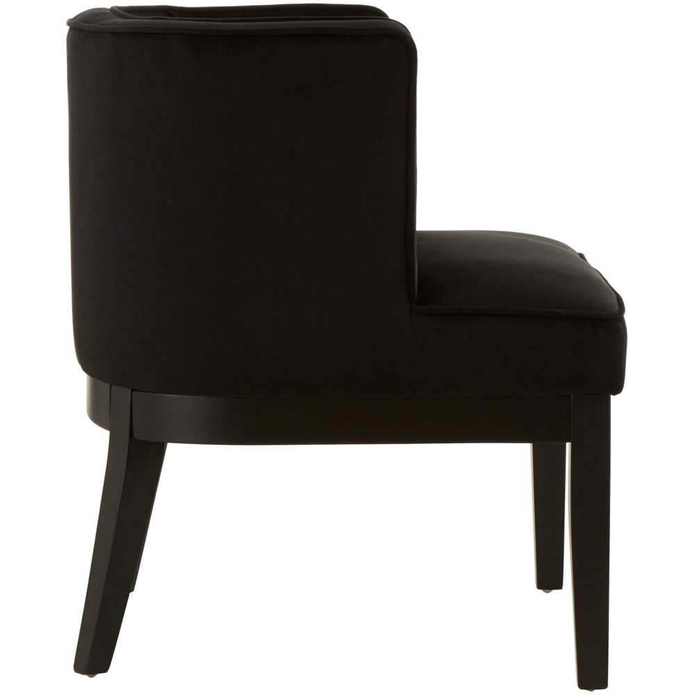 Premier Housewares Daxton Black Velvet Curved Back Chair Image 3