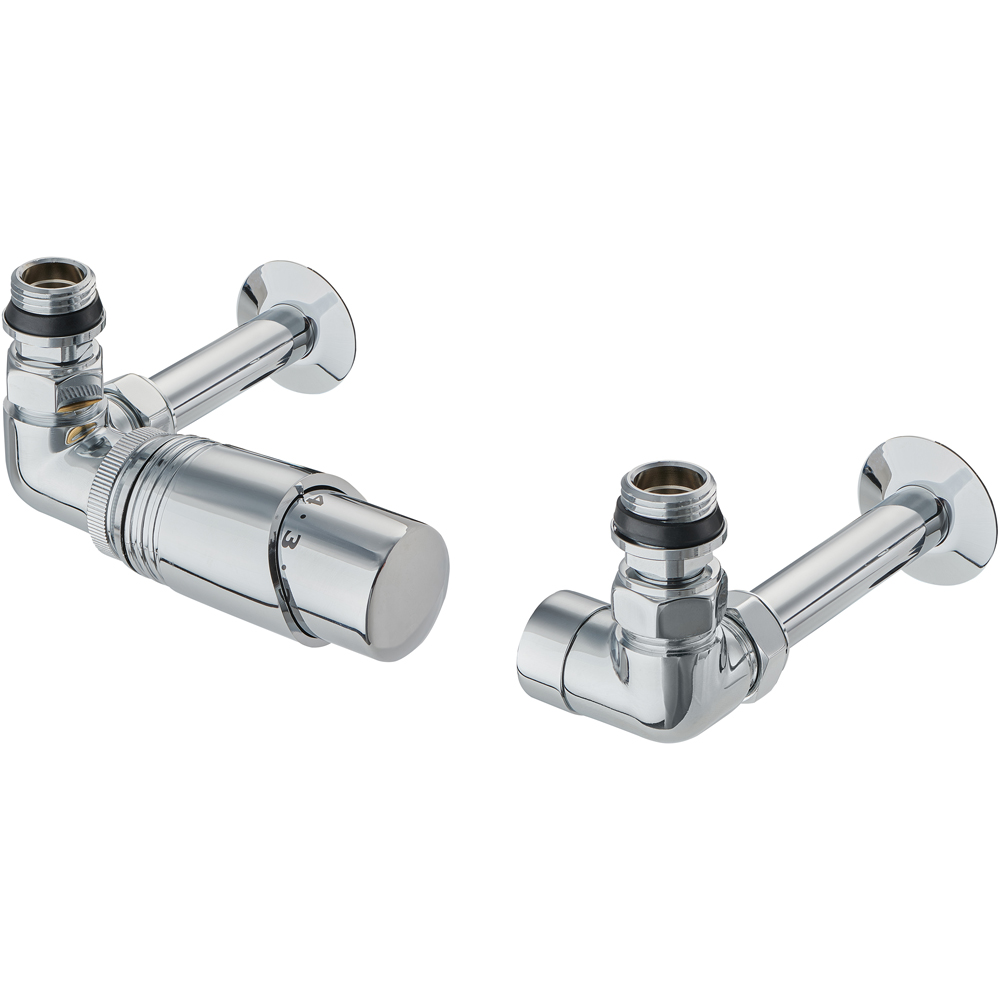 Terma Chrome Pipe Sleeving and Metal Collar Set 130mm Image 4