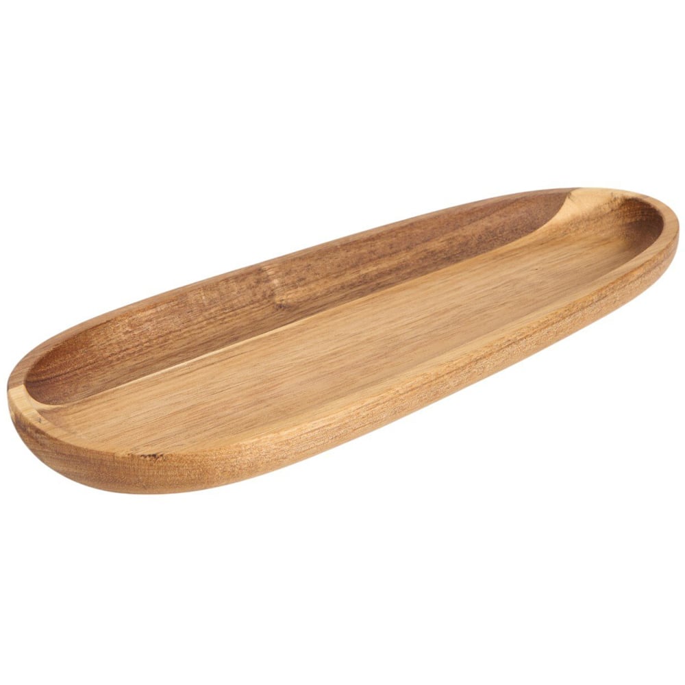 Acacia Wood Serving Platter Natural Long Image 3