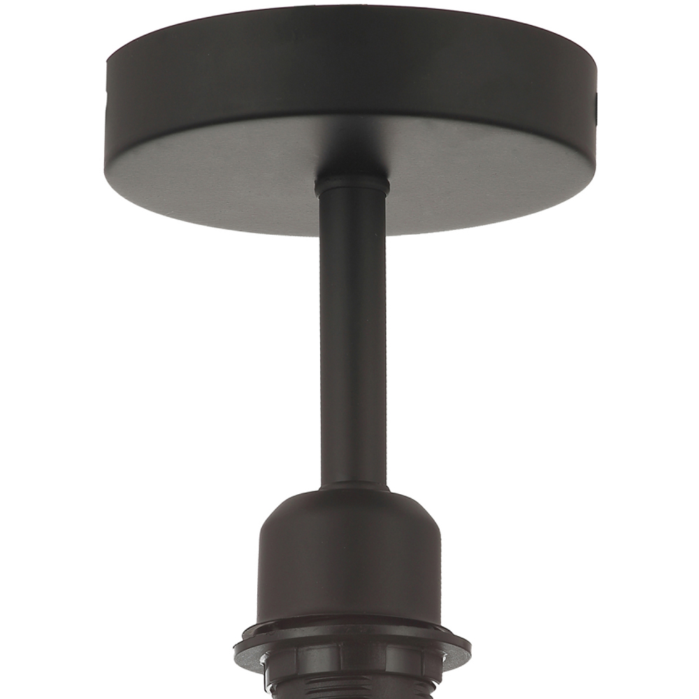 Happy Homewares Traditional Matt Black Ceiling Light Image 2