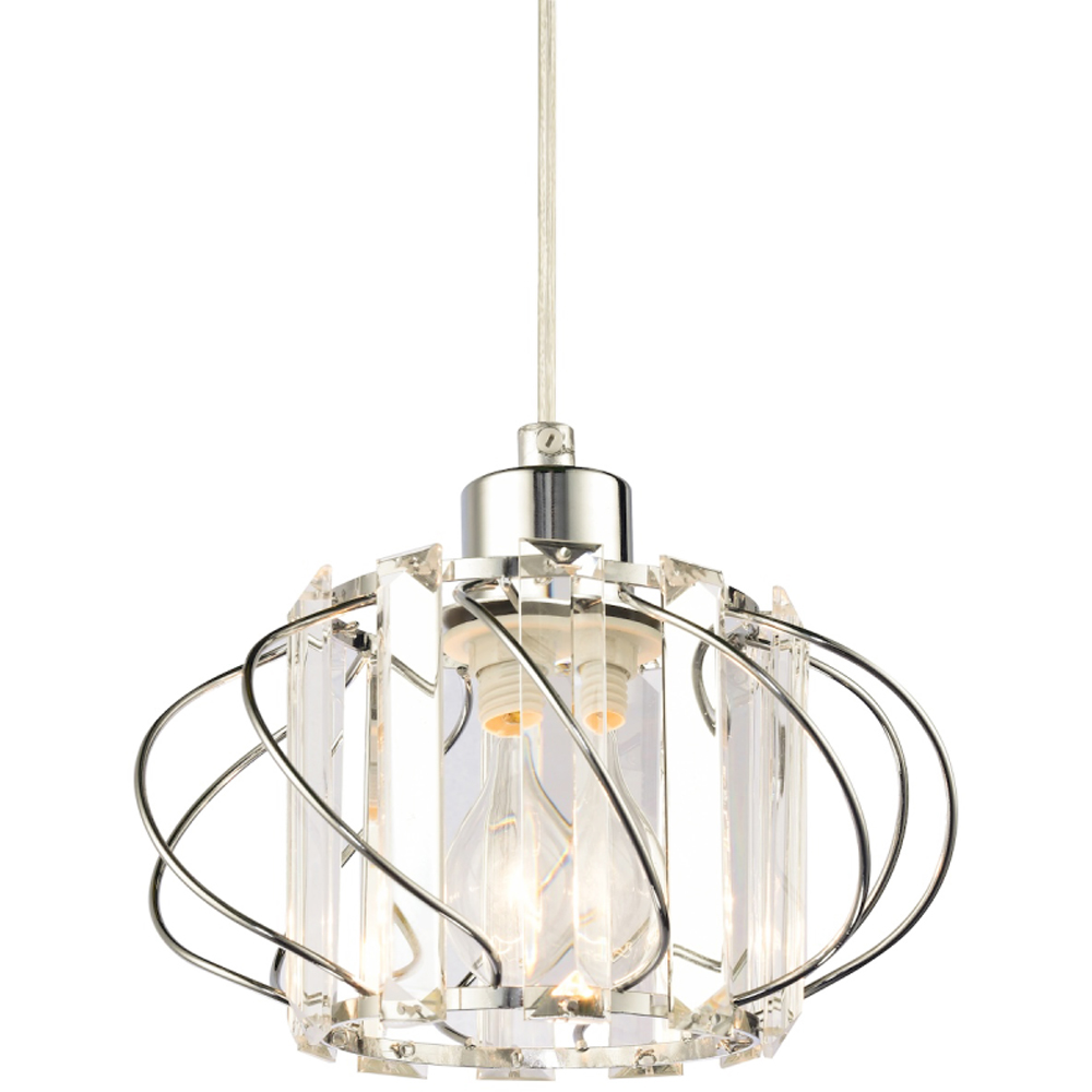 Happy Homewares Pendant Lamp Shade with Clear Acrylic Prim Image 3