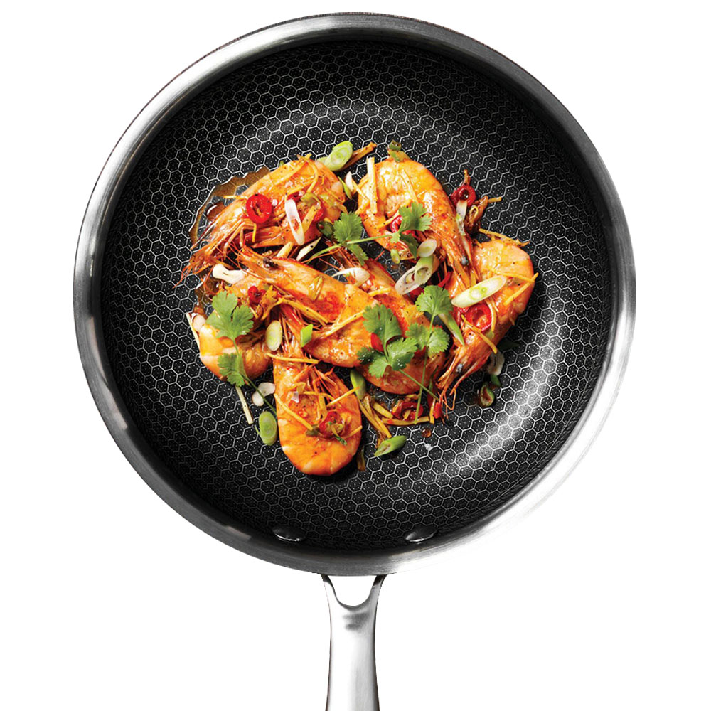 Kitchen Master Hex Stainless Steel Frying Pan - Black / 28cm Image 1