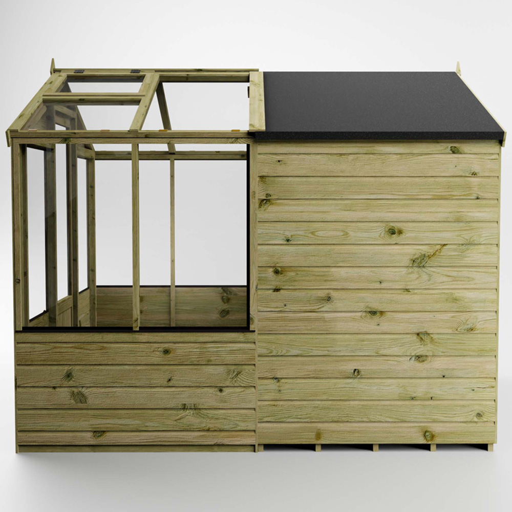 Mercia Wooden 8 x 6ft Traditional Apex Greenhouse Combi Shed Image 4