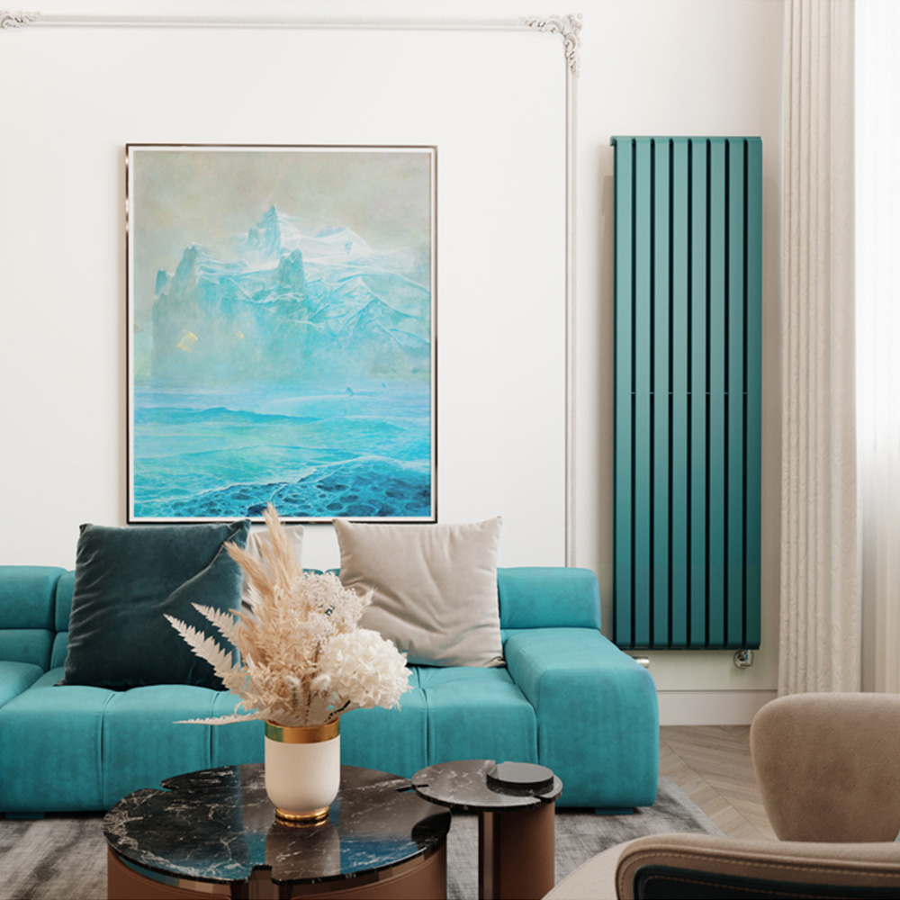 Terma Warp Room 5163 BTU Matt Teal Radiator 1800 x 525mm Image 7