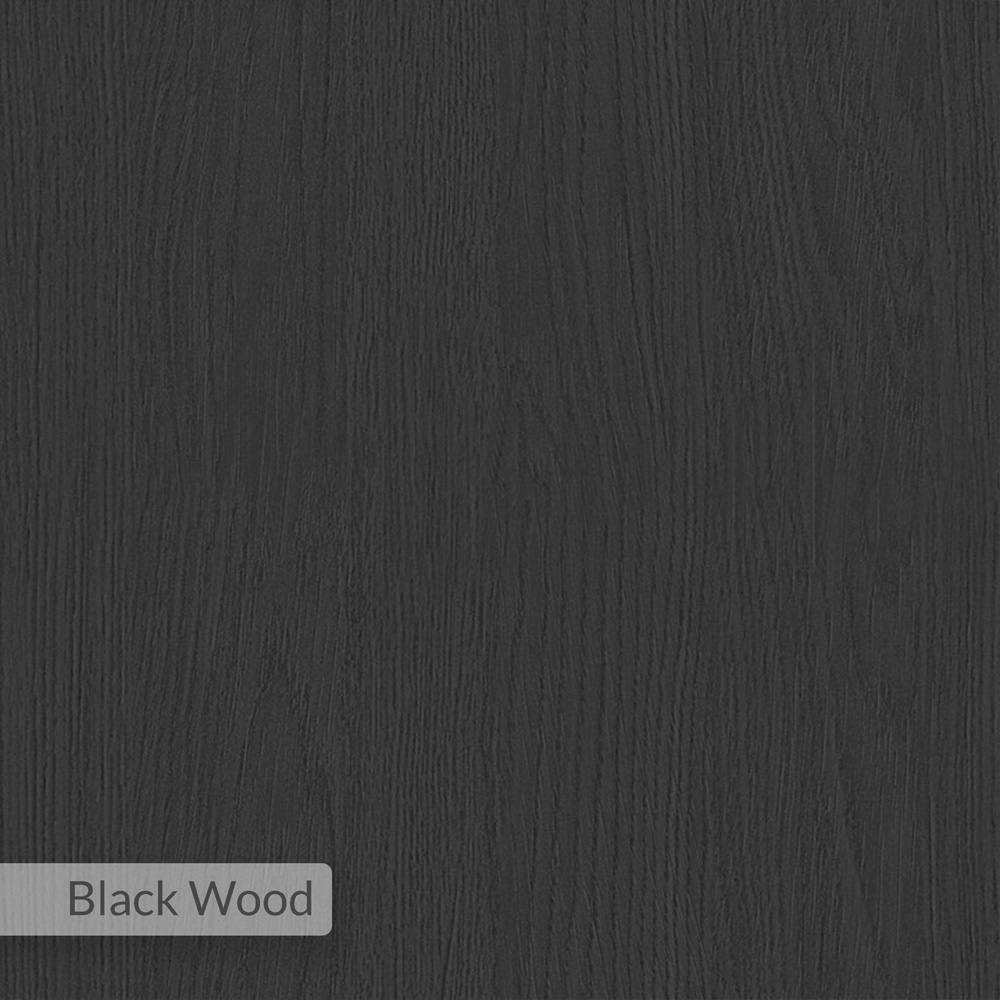 Decortie Tibet 3 Shelf Black Wood Zigzag Wall Mounted Bookcase Image 6