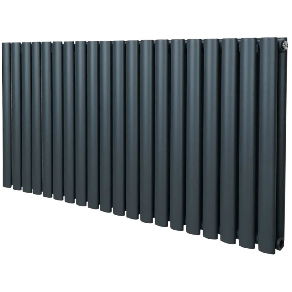 Monster Shop 5367BTU Anthracite Grey Oval Column Radiator 600 x 1200mm Image 3