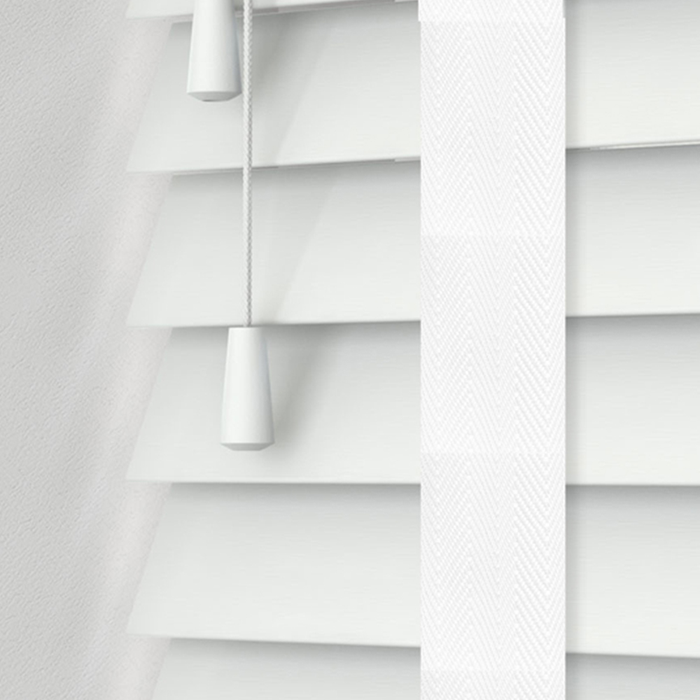 Caecus Real Wood Tape Venetian Blind White 135 x 200cm Image 2