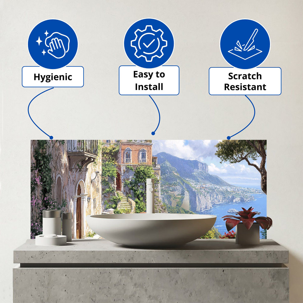 Warren Reed Designer A Beautiful Walk in Sorrento Bathroom Splashback 25 x 60cm Image 3