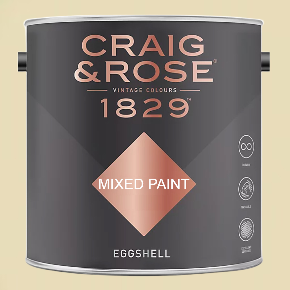 Craig & Rose 1829 Vintage Walls Wood and Metal Jasper Yellow Eggshell Paint 2.5L Image 2