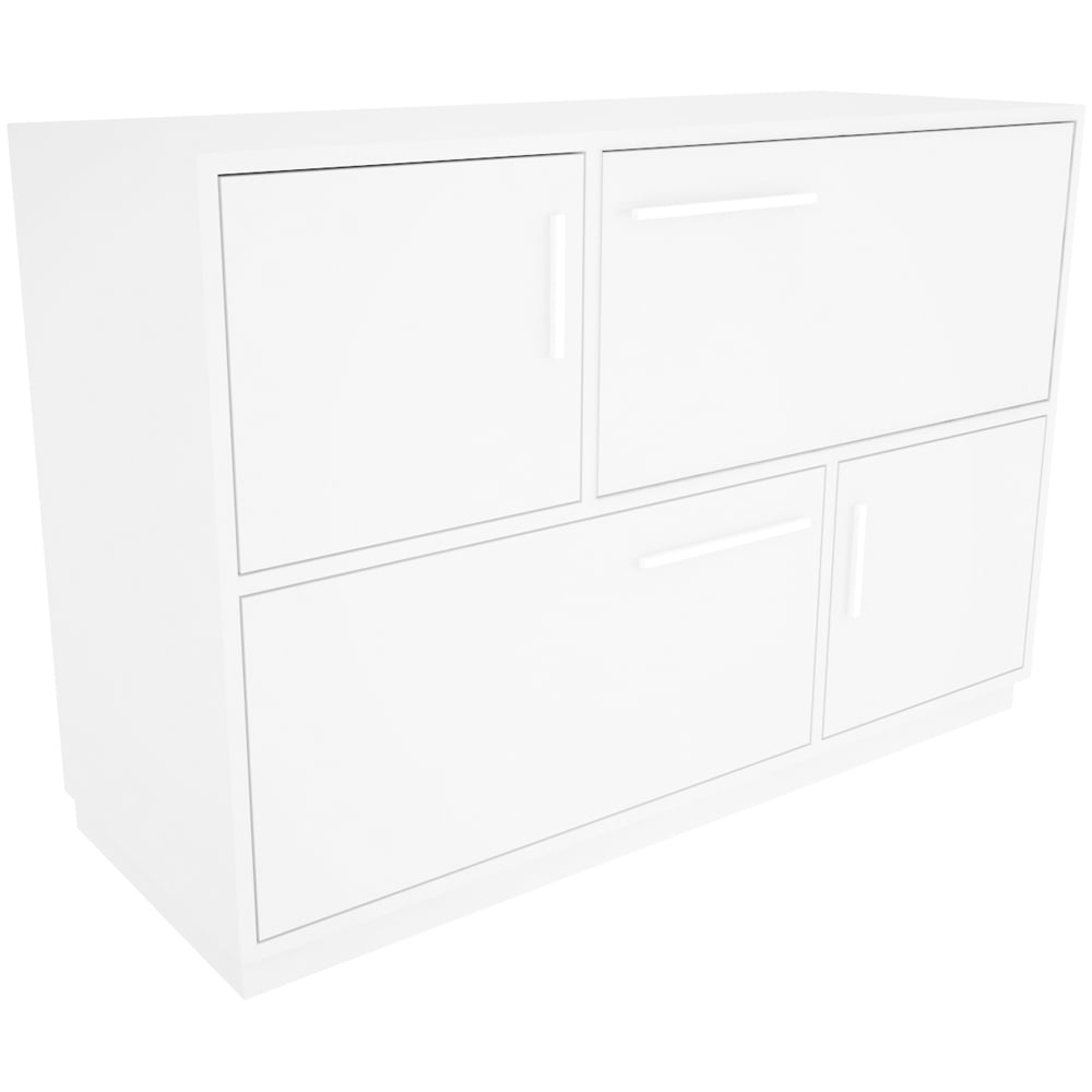 Decorotika Mares 4 Door White Sideboard Cabinet Image 2