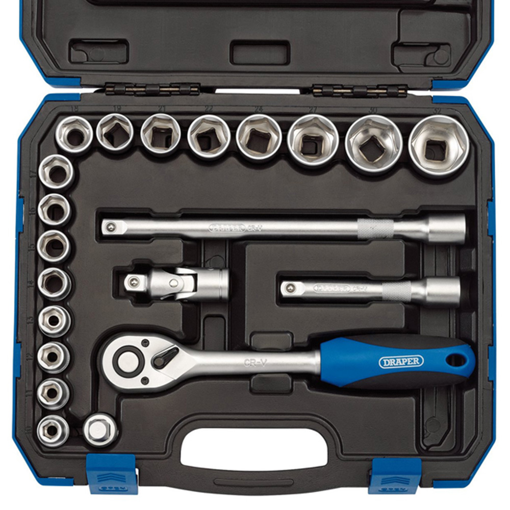 Draper 24 Piece Square Drive Metric Socket Set Image 3