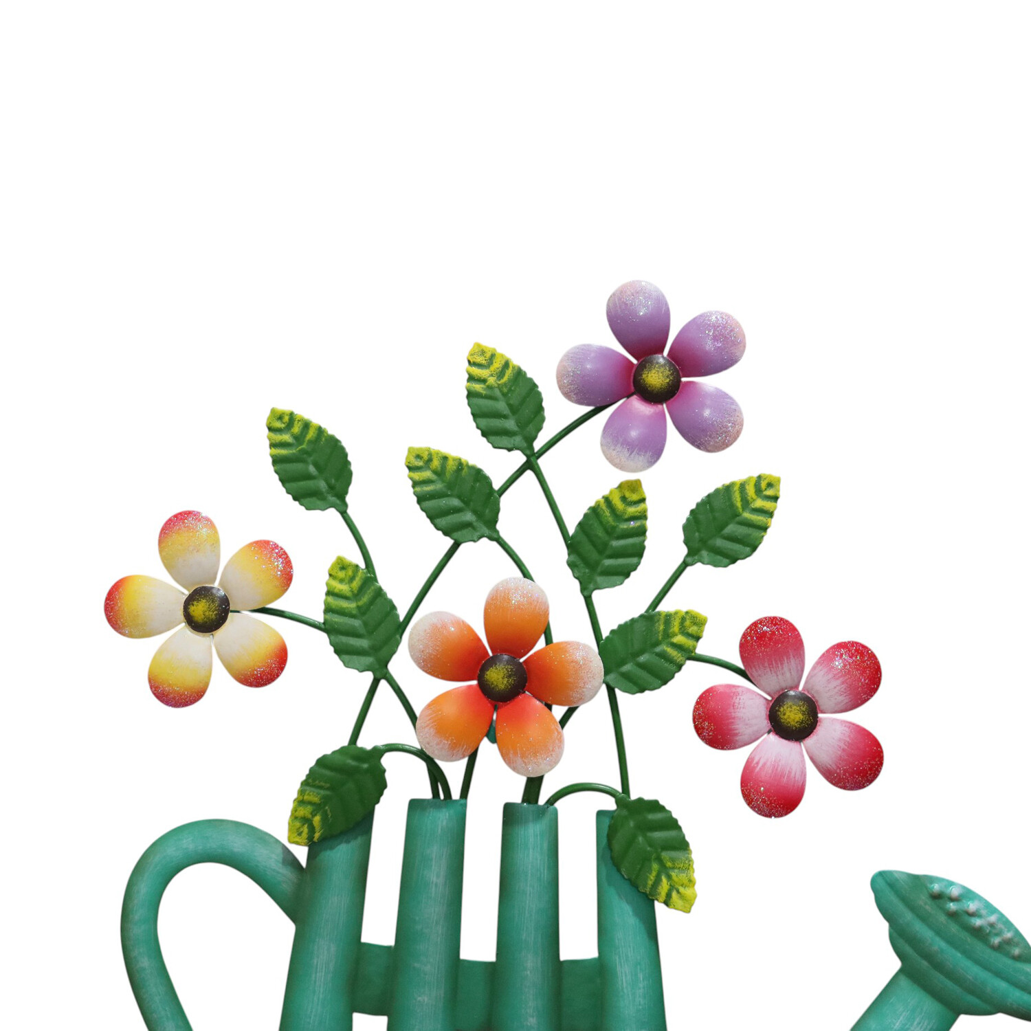 Indoor and Outdoor Floral Watering Can Sign Blue Image 3