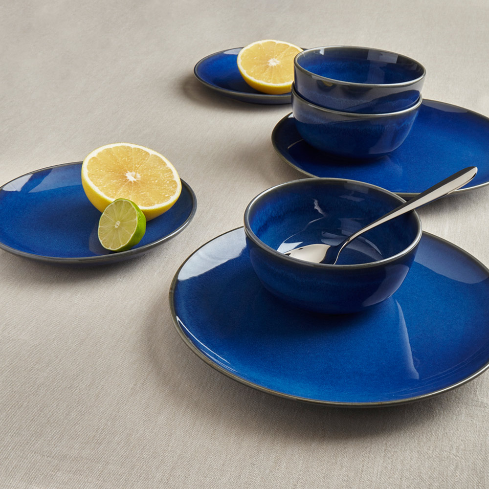 Sabichi Reactive Blue 12 Piece Dinner Set Image 4