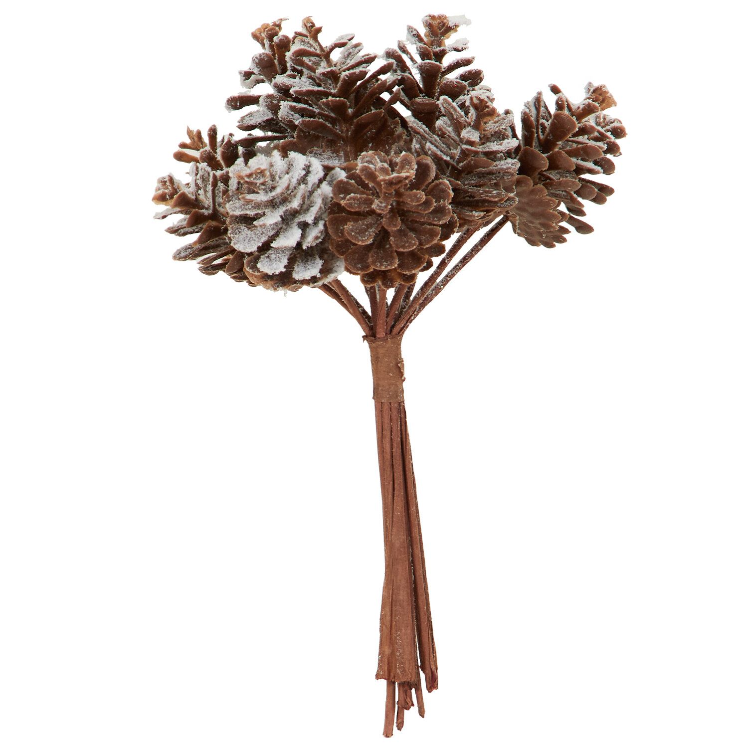Snowy Pinecone Pick Bundle - Brown Image 2