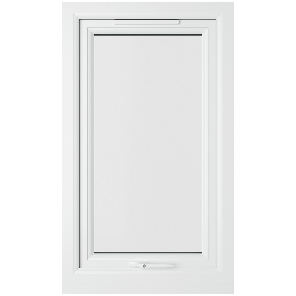 Crystal uPVC Triple Glazed Window Top Hung Opener White Clear Glass 610x1040mm Image 2