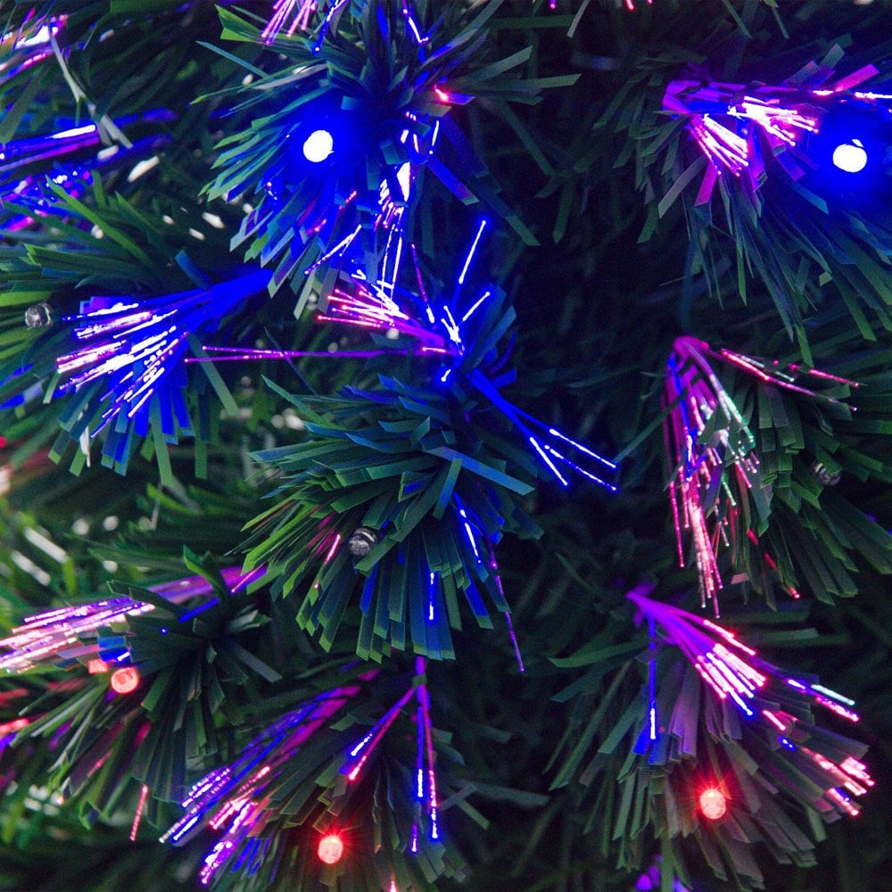 Everglow Multicolour Fibre Optic LED Green Artificial Christmas Tree 4ft Image 3