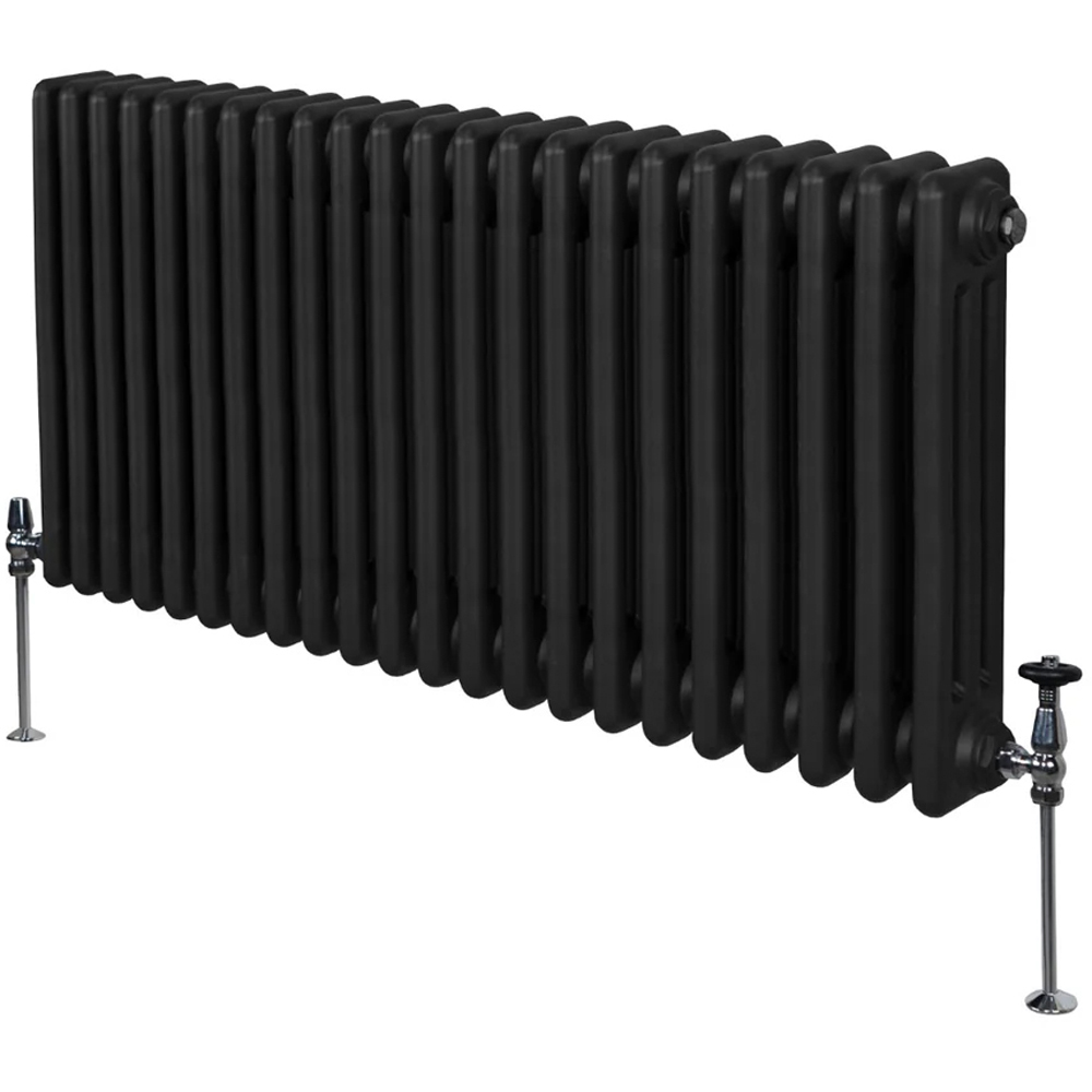 Monster Shop 5292 BTU Black Traditional 3 Column Radiator 600 x 1012mm Image 3