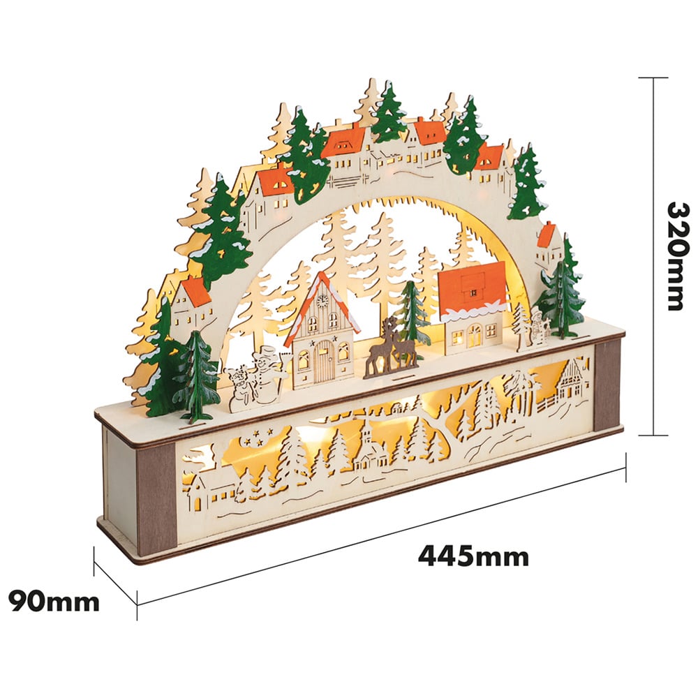 St Helens Wooden Festive Lighting Arch 32 x 44.5cm Image 6