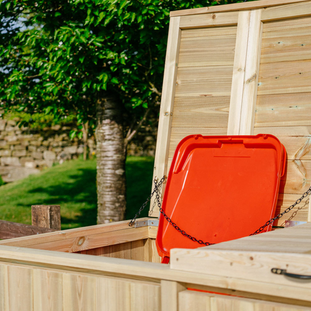 The Garden Village Chatburn 4 Recycle Box Single Wheelie Bin Shed Image 5