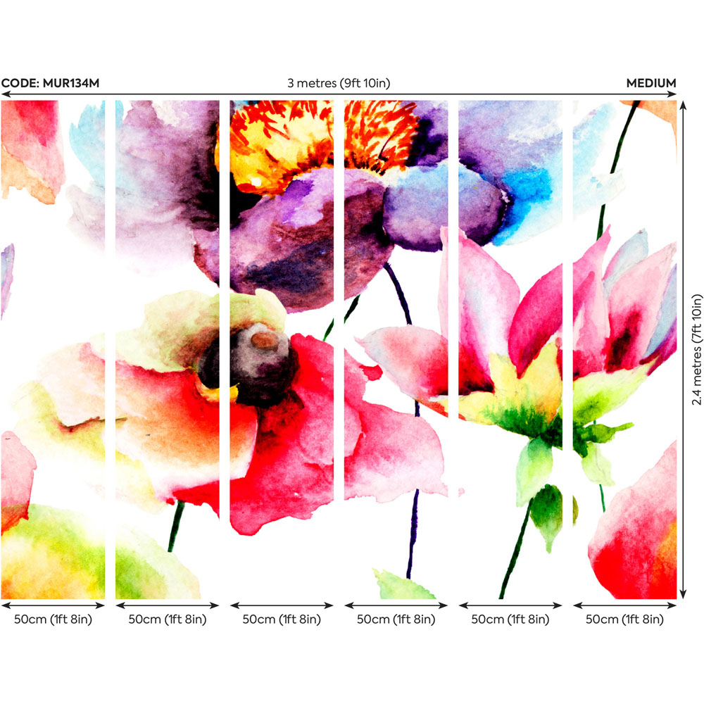 Origin Murals Botanical Fleur Floral Blooms Wall Mural Image 3