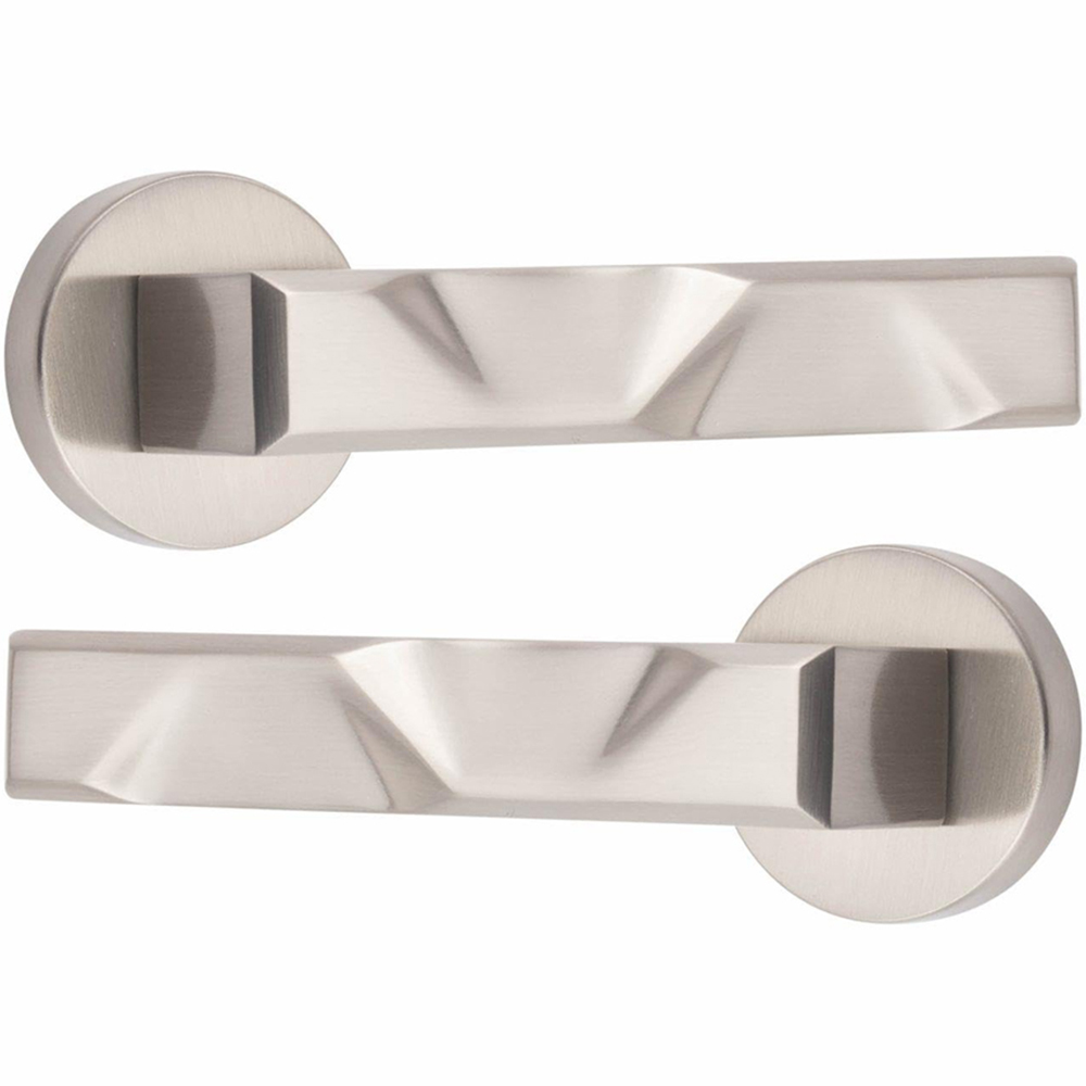 Golden Grace Satin Nickel Modern Nova Euro Lock Door Handle 70mm Image 3