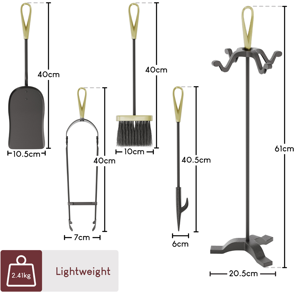 Fire Vida 5 Piece Buxton Fireside Companion Set Image 6