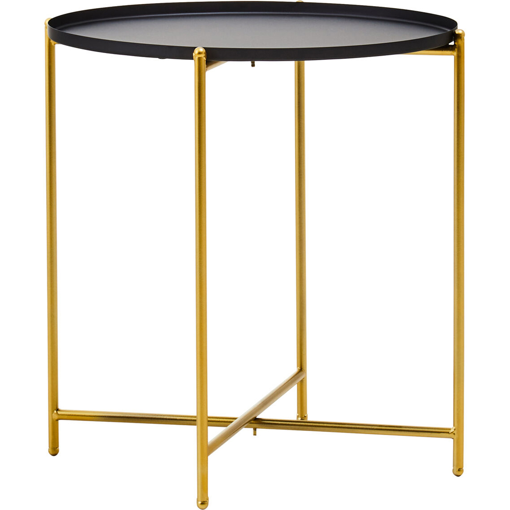Premier Housewares Black Top Side Table Image 2