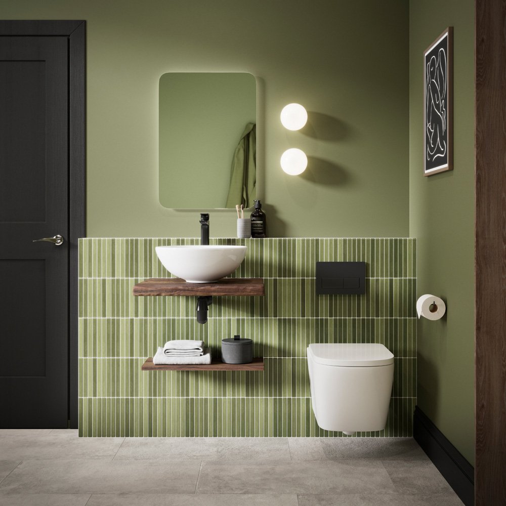 Bathstore Riviera Matt Black Mono Tall Basin Mixer Image 3
