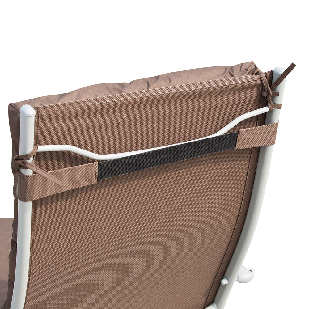 Outsunny Sun Lounger Recliner Brown Image 4