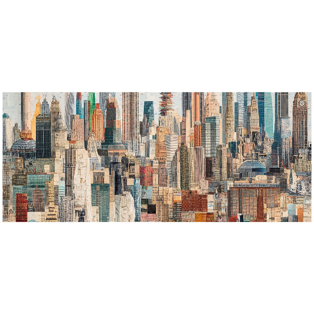 Warren Reed Designer Abstract Icons Glass Bathroom Splashback 25 x 60cm Image 2