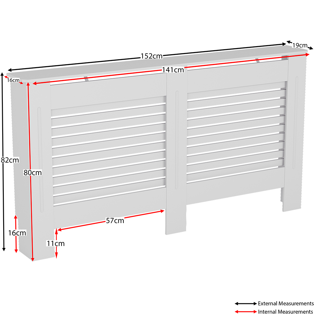 Vida Designs Milton White Radiator Cover Large Image 6