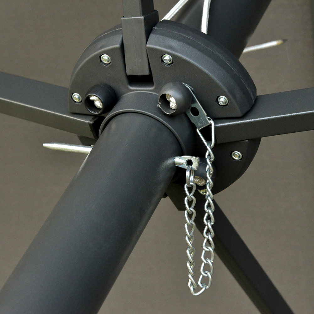 Outsunny 4.4m Sun Umbrella Dark Grey Image 4