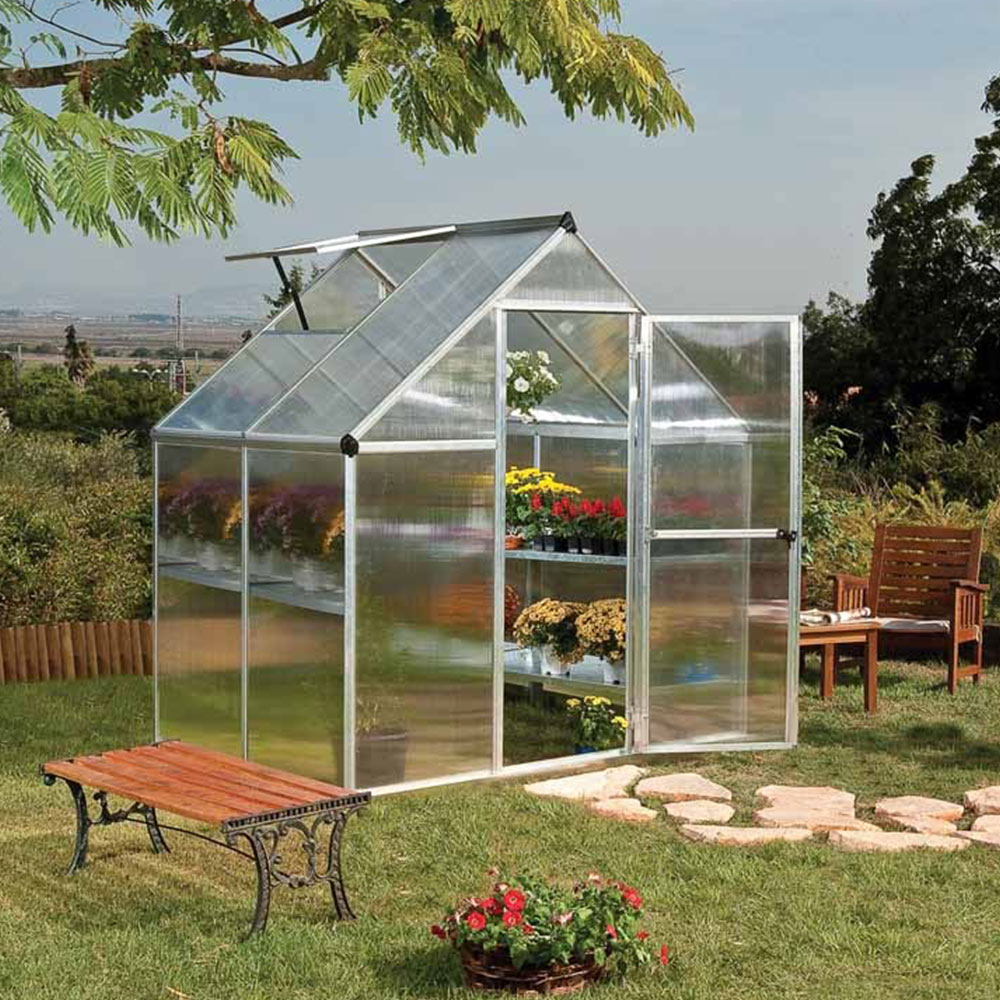 Palram Mythos Silver 6 x 4ft Greenhouse Image 2