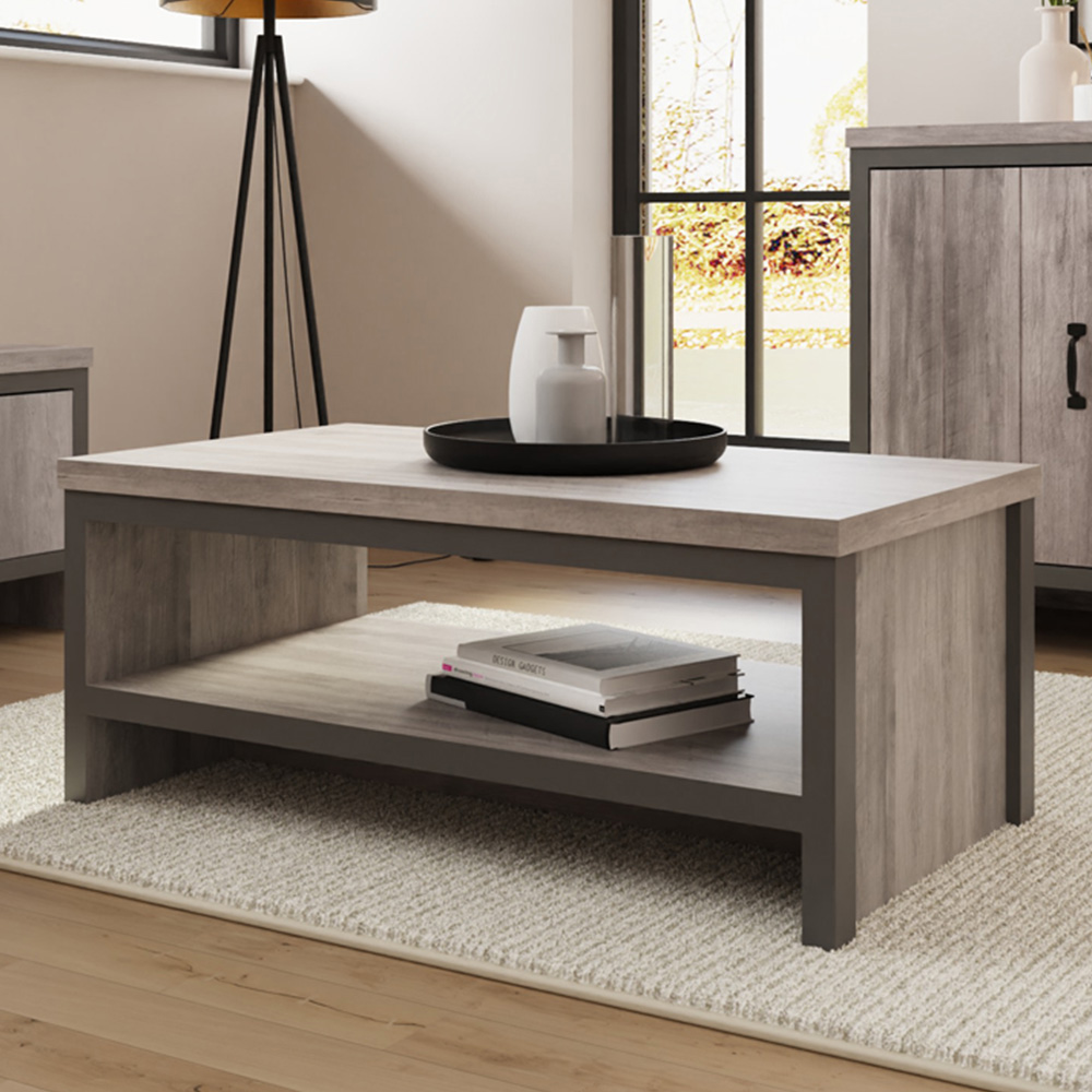GFW Boston Grey Simple Coffee Table Image 1