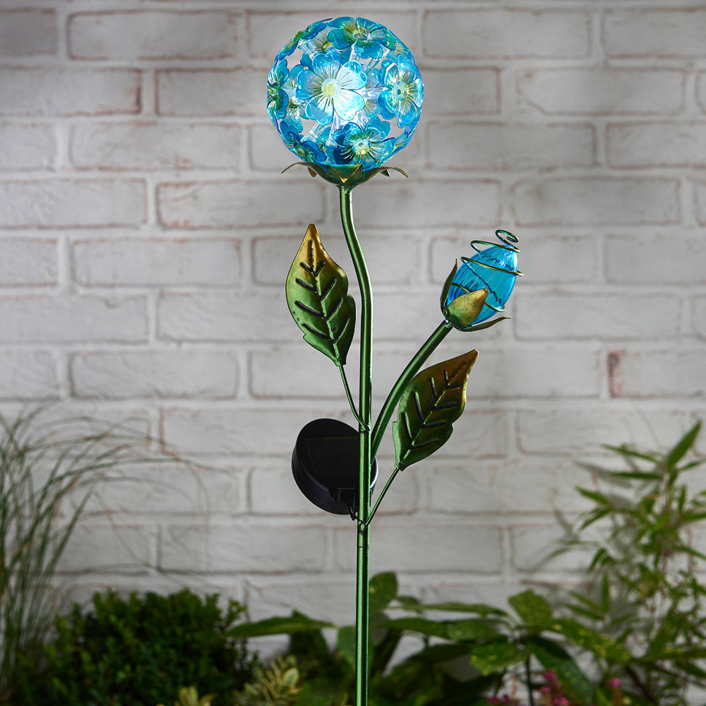 Single Floral Ball Solar Stake Light in Assorted styles Image 6