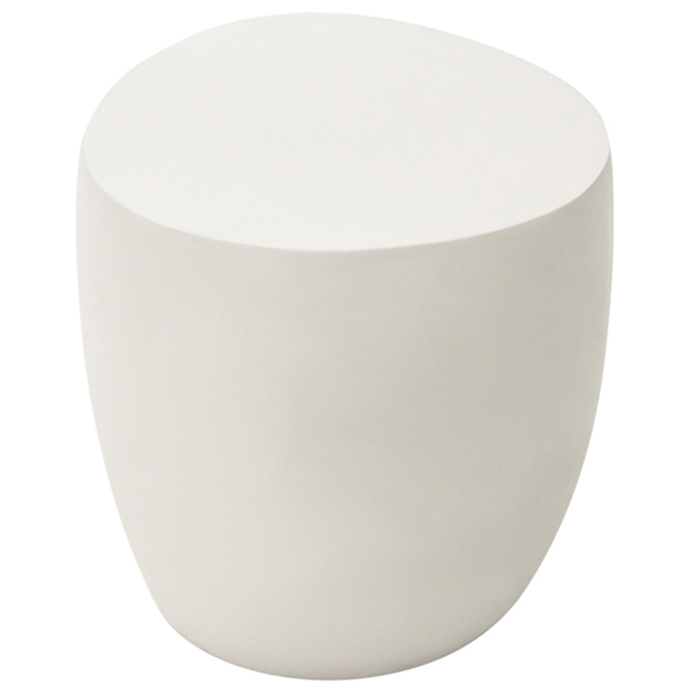 Elementi Ikaria Cream White GRC Side Table Image 2