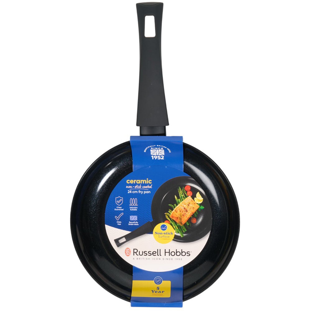 Russell Hobbs Ceramic Non Stick Coated Fry Pan Black 24cm Image 3