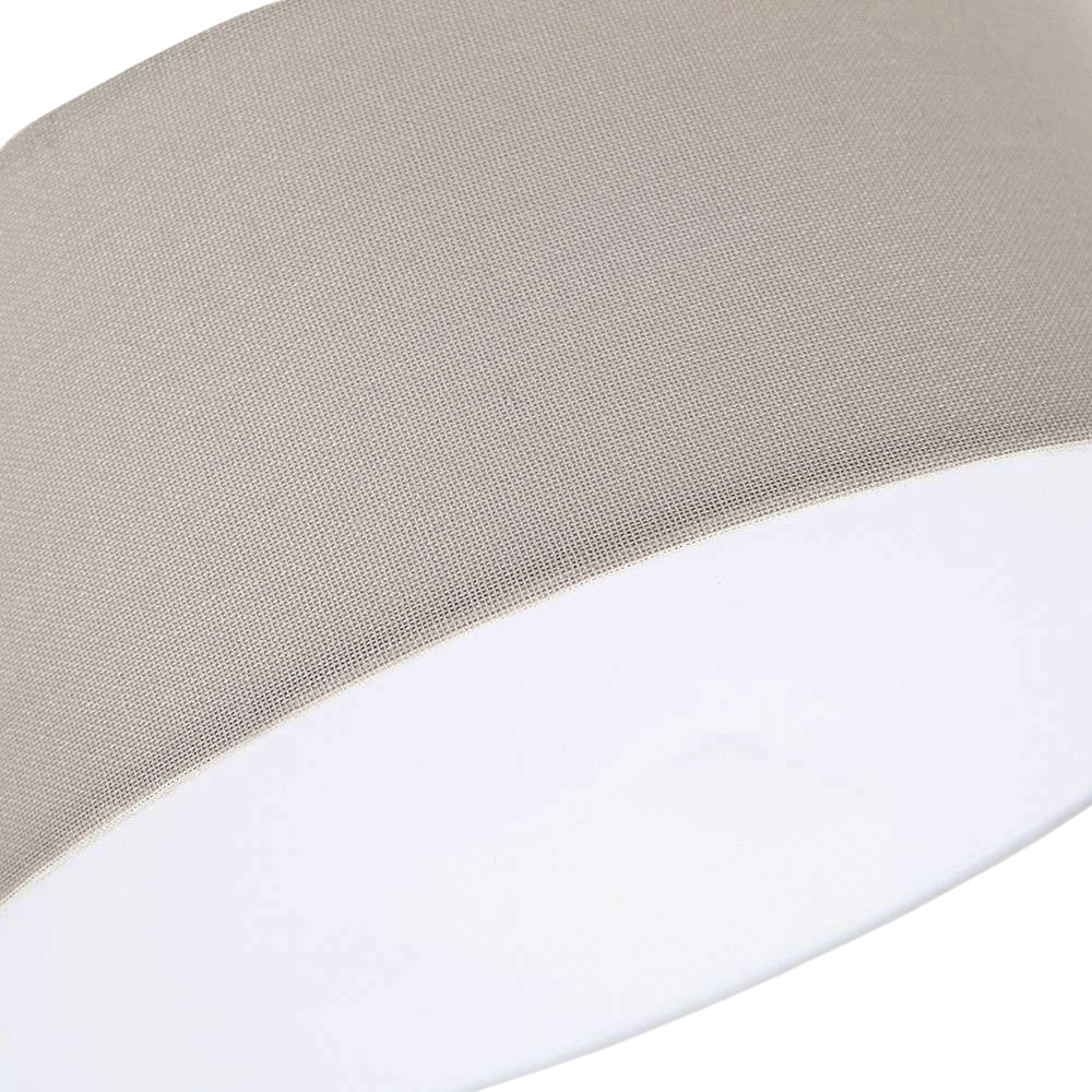 Happy Homewares Grey Linen Semi Flush Ceiling Light with Diffuser Image 4