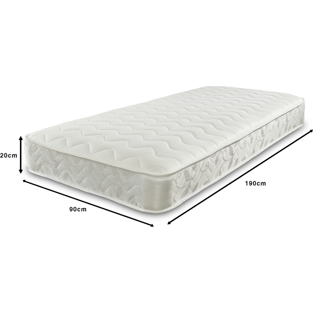 Starlight Beds Single Hybrid Memory Foam and Open Coil Spring Mattress Image 6