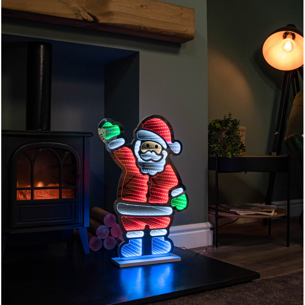 Samuel Alexander Light Up Waving Santa Infinity Christmas Decoration Image 8