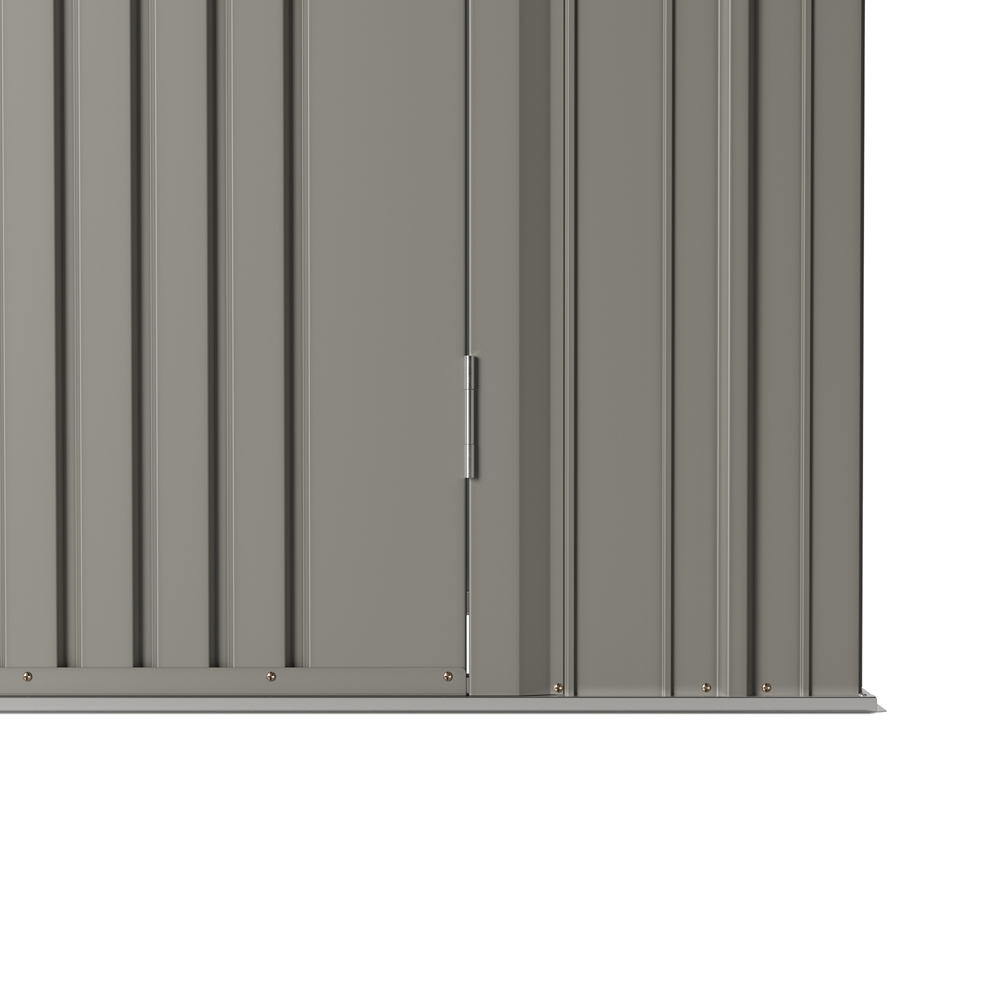 Living and Home 4 x 6ft Grey Metal Apex Garden Storage Shed Image 7