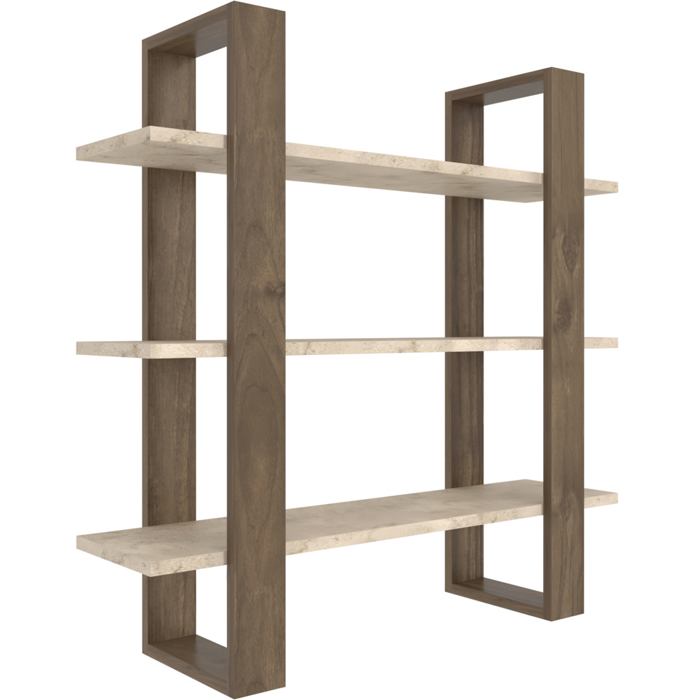 Decorotika Suno 3 Shelf Traverter and Walnut Wall Mounted Display Unit Image 5
