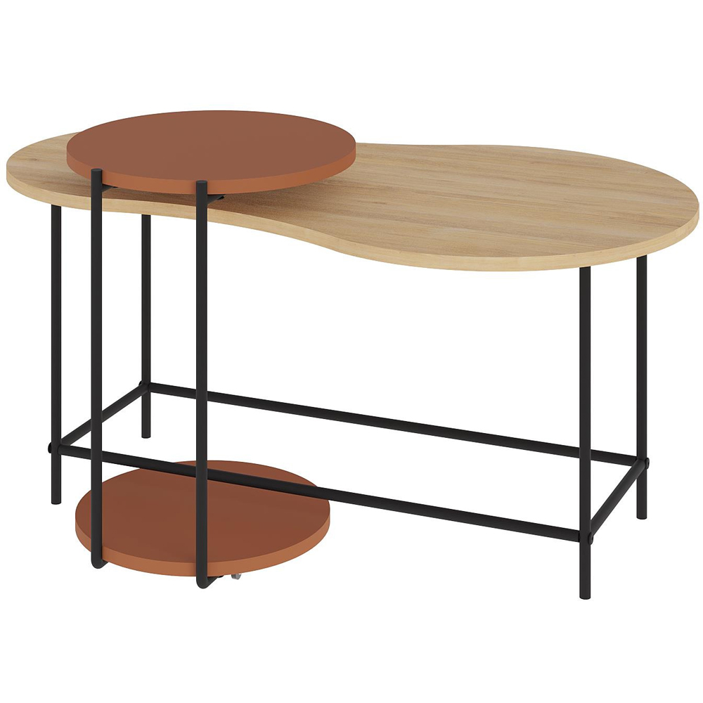 Decortie Cuddle Sapphire Oak Nest of Tables Set of 2 Image 2